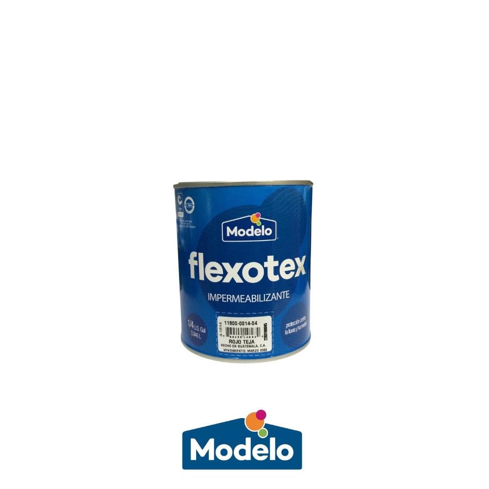 PINTURA IMPERMEABILIZANTE FLEXOTEX ROJO TEJA 1/4 11800-0014-04 MODELO
