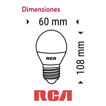 BOMBILLO LED A60 SENSOR DE MOVIMIENTO E27 12W 1080LM DAYLIGHT 6500K 85-277V RCA (RLA60D12W-S)