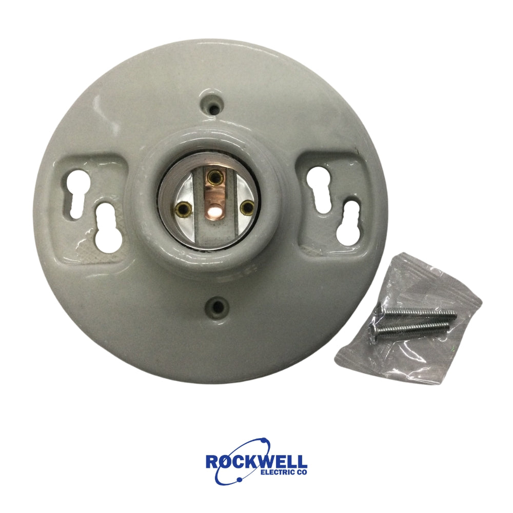 ROSETA DE PORCELANA SIN CADENA 4-1/2 IN (114.3MM)  250V/ 600W