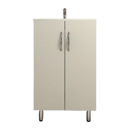 MUEBLE DE BANO CON LAVAMANOS Y GRIFERIA 2 PUERTAS 0.51*0.41*0.86 M COLOR BLANCO FB18011 MOD. YKL-V001 RH