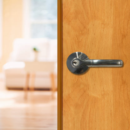 CERRADURA DE PALANCA CON  LLAVE SATIN NIQUEL LOCKPRO