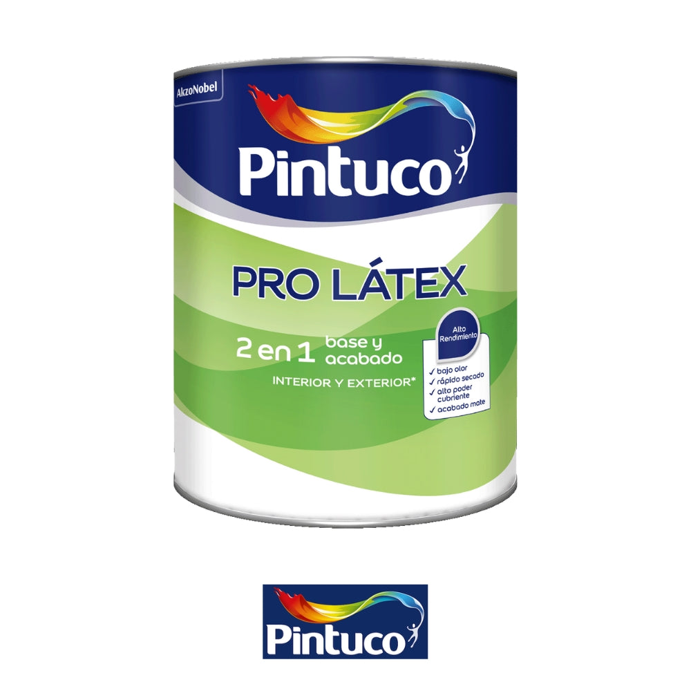 PINTURA ACRILICA PRO LATEX 2 EN 1 BLANCO HUESO QT 2628 PINTUCO