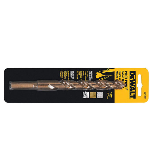 BROCA DE COBALTO PILOT POINT 1/2 PULGADA DW1232 Z DEWALT