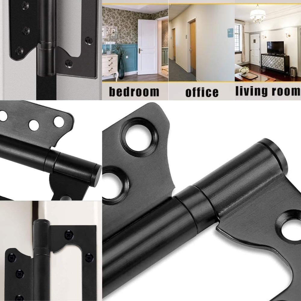 BISAGRA OMEGA NEGRA 3 Pulg X 2.5 Pulg  X 2 mm ESPESOR PAR LOCKPRO
