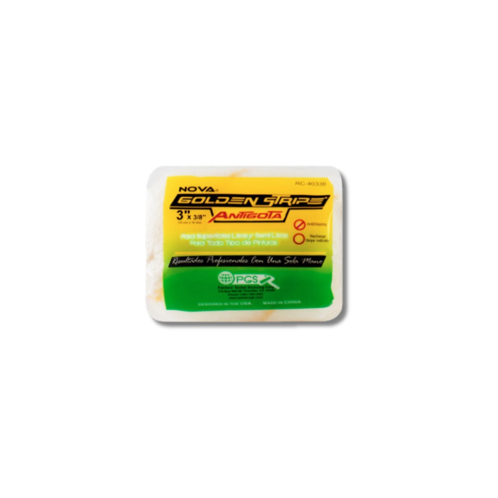 MOTA PARA RODILLO ANTIGOTA 3 PULGADAS X 3/8 PULGADAS NOVA GOLDEN STRIPE RC-40338