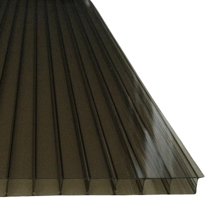 LAMINA DE POLICARBONATO ALVEOLAR 4 PIES X 12 PIES X 10MM HUMO OR