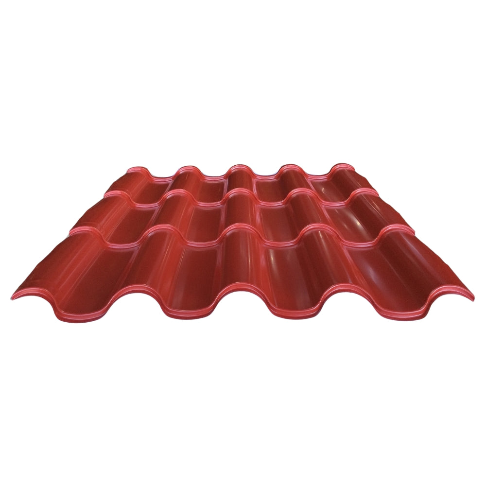 TEJA METALICA 4 GRADAS (5 PIES) ROJA TEJAGALA