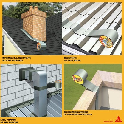 CINTA AUTOADHESIVA IMPERMEABLE SIKA MULTISEAL DE 10CM X 3MT
