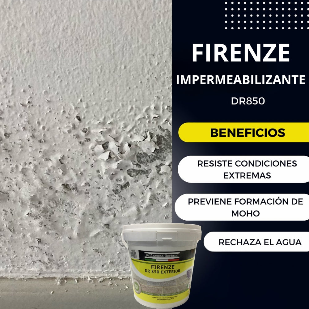 IMPERMEABILIZANTE FACHADAS SELLADO DE GRIETAS Y FISURAS DELLAROCCA DR850 1 GALON
