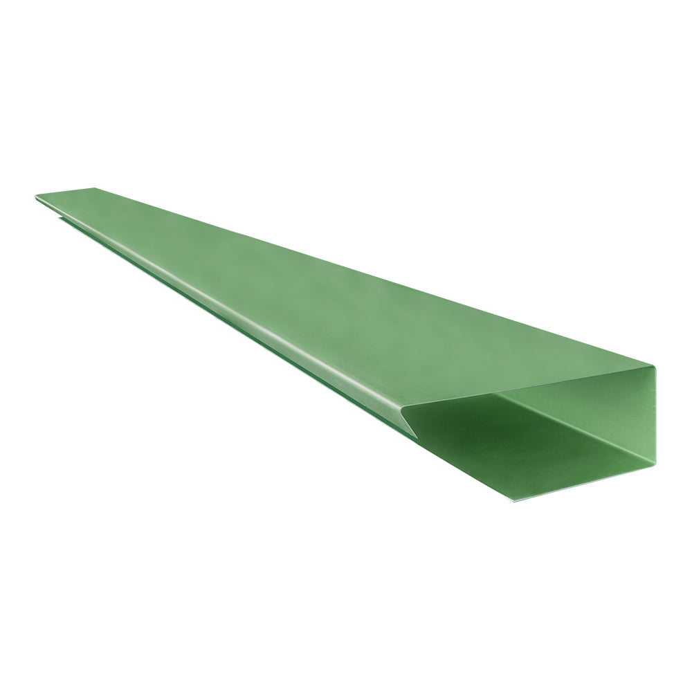 CANAL INICIO LATERAL PARA TEJA METALICA  8 PIES ACABADO VERDE OPACO TEJAGALA