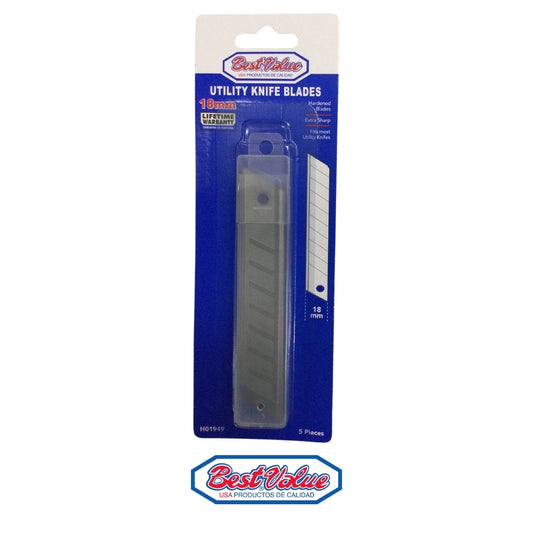 REPUESTO PARA  CUCHILLA EXACTO 18mm 5 PIEZAS BEST VALUE