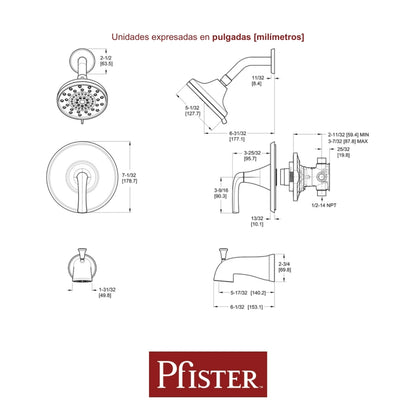 LLAVE DE BAÑO TINA MM LADERA CROMO 8P8WS2LRSC