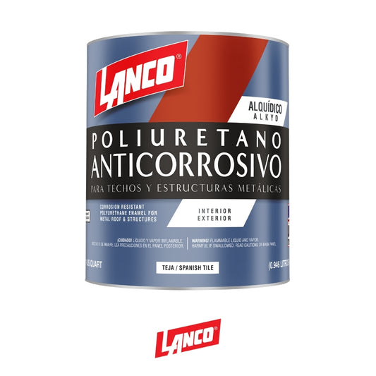 PINTURA ANTICORROSIVA POLIURETANO TEJA 1/4 MM91-5 LANCO