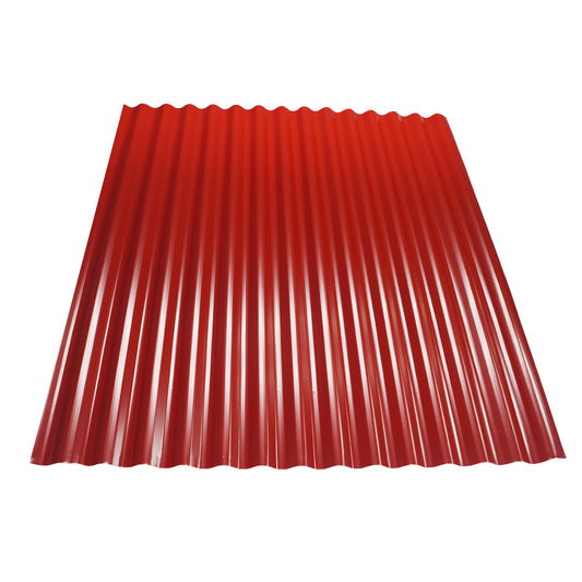 LAMINA DE ZINC CANAL CORRIENTE 42 PULGADAS X 24 PIES ROJA CALIBRE 26