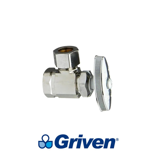 LLAVE DE ANGULO SENCILLA 1/2 PULGADAS X 3/8 PULGADAS