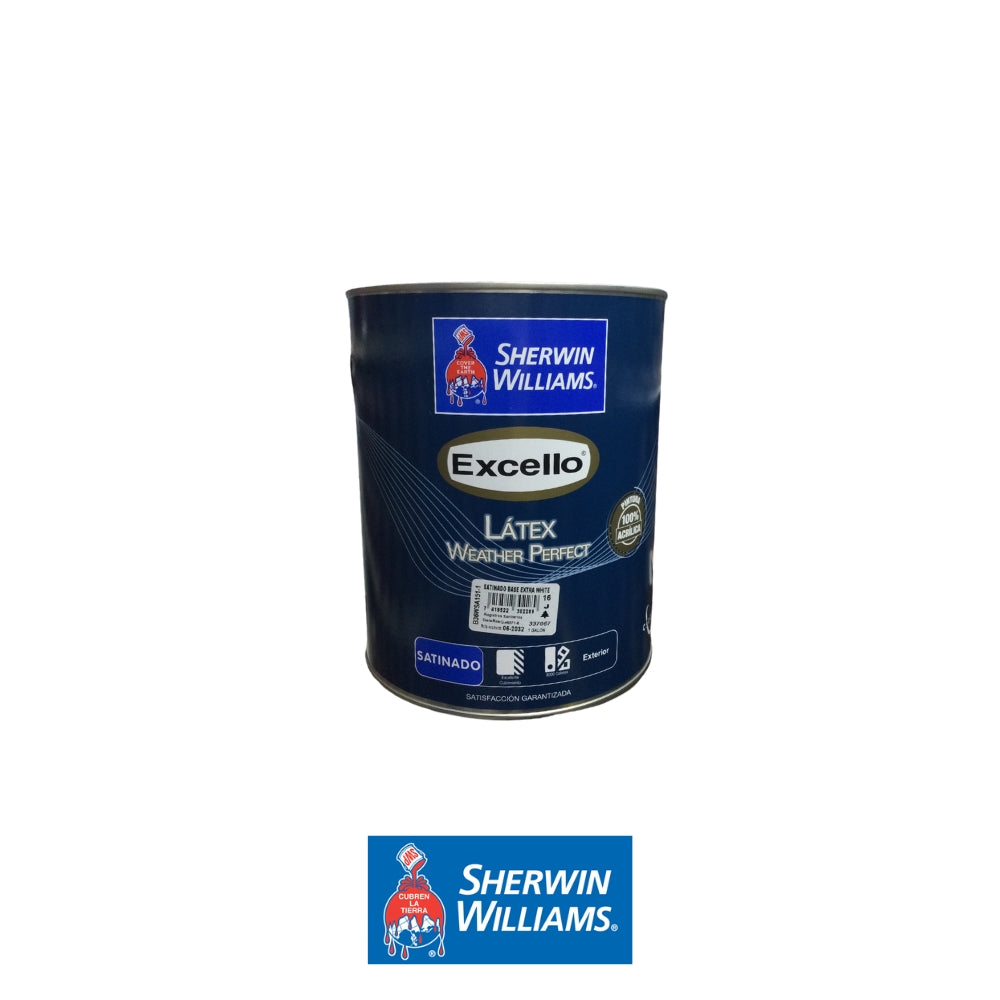 PINTURA LATEX SATINADO BASE EXTRA WHITE EXCELLO WEATHER PERFECT GL B36WSA151-1 SHERWIN WILLIAMS