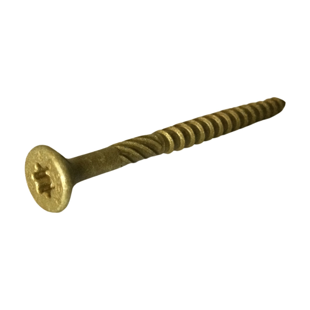 TORNILLO DE MADERA PARA CUBIERTA COLOR LATON XL 1500 #9 x 2-1/2 PULGADAS