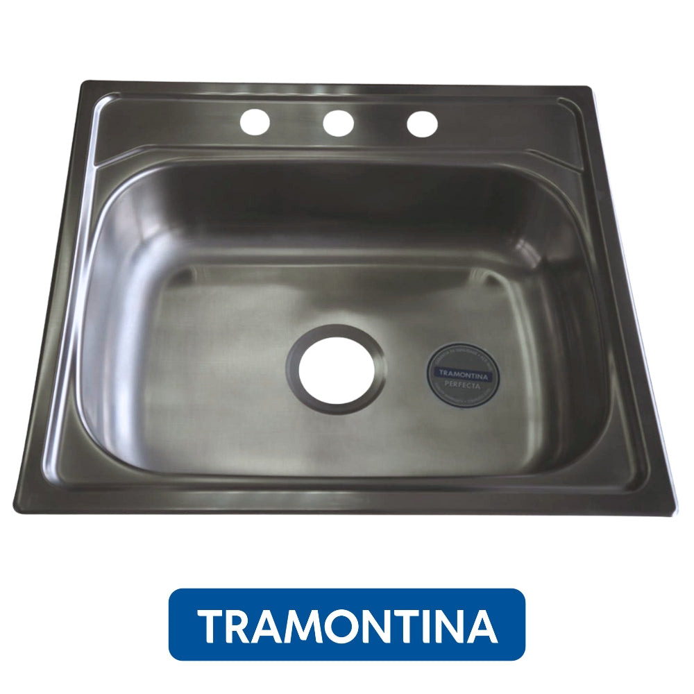 FREGADOR DE EMPOTRAR SENCILLO 25 X 22 IN TRAMONTINA