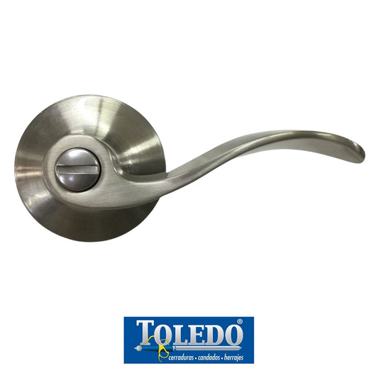 CERRADURA DE LEVER JAEN BOTON SATIN NIQUEL TOLEDO