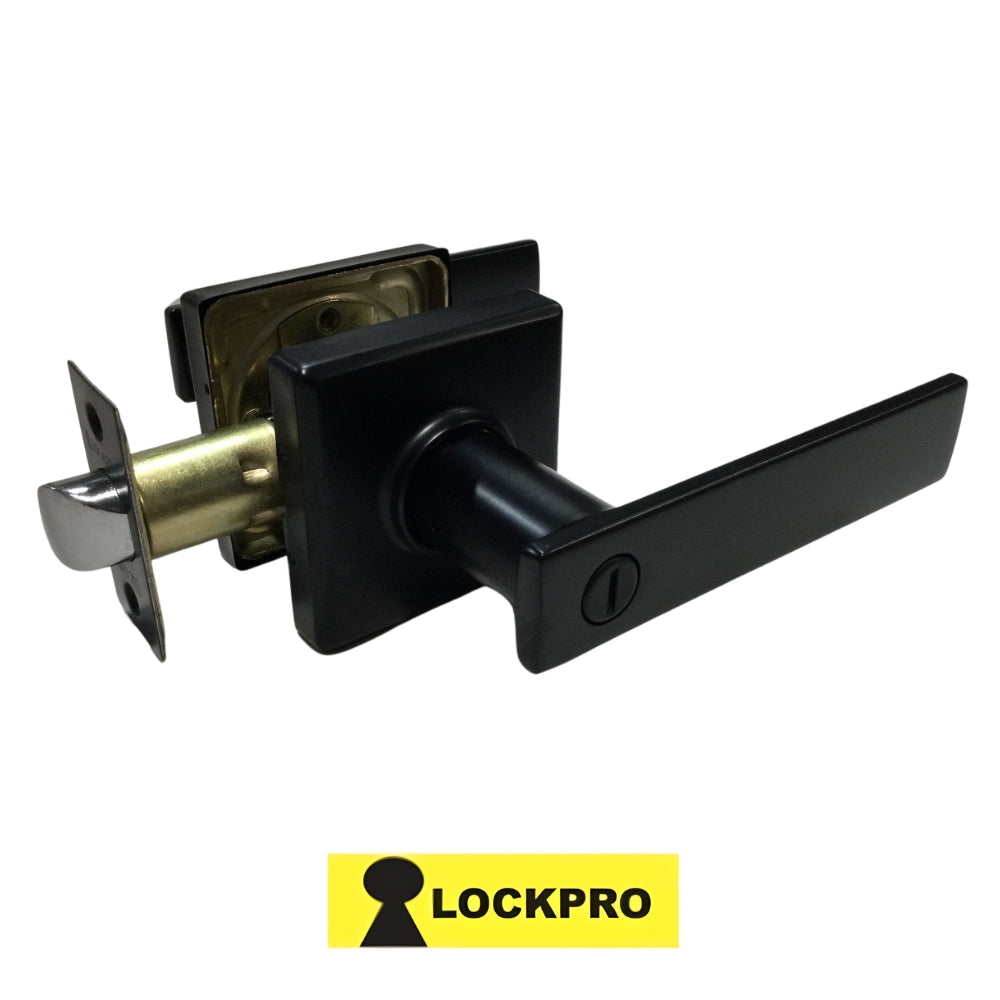 CERRADURA DE MANIJA DE BAÑO NEGRO MATE 50240-BK LOCKPRO