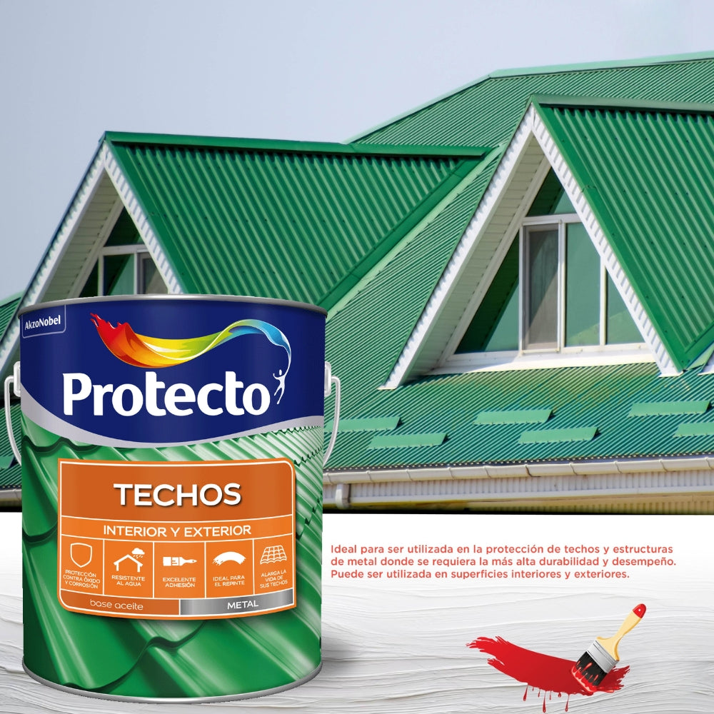PINTURA PARA TECHO PROTECHOS VERDE 629 1 GL (3.785L)