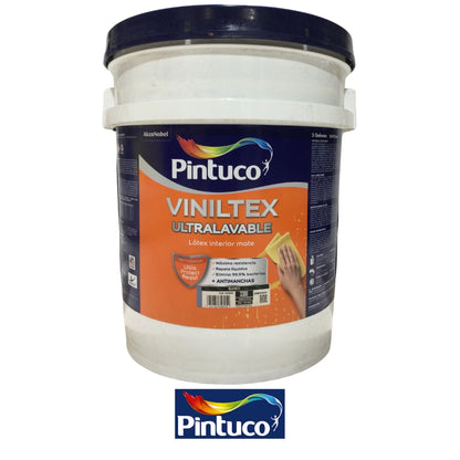 PINTURA VINILTEX ULTRALAVABLE MATE BLANCO  5GL (18.925L) PINTUCO