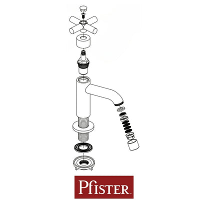 LLAVE DE LAVAMANOS SENCILLA ALTA CRUZ CLASSIC 040CSCPC