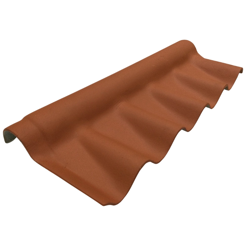 CABALLETE INFERIOR ARTICULADO PARA LAMINAS DE FIBROCEMENTO PVA ACABADO ROJO TERRACOTA TOPTEC