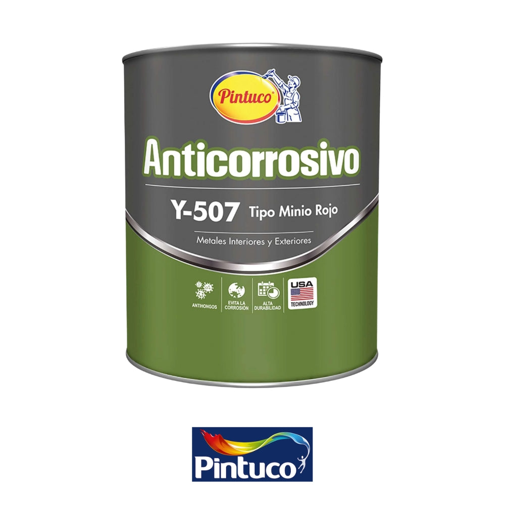 BASE ANTICORROSIVA MINIO ROJO Y-507 QTO PINTUCO