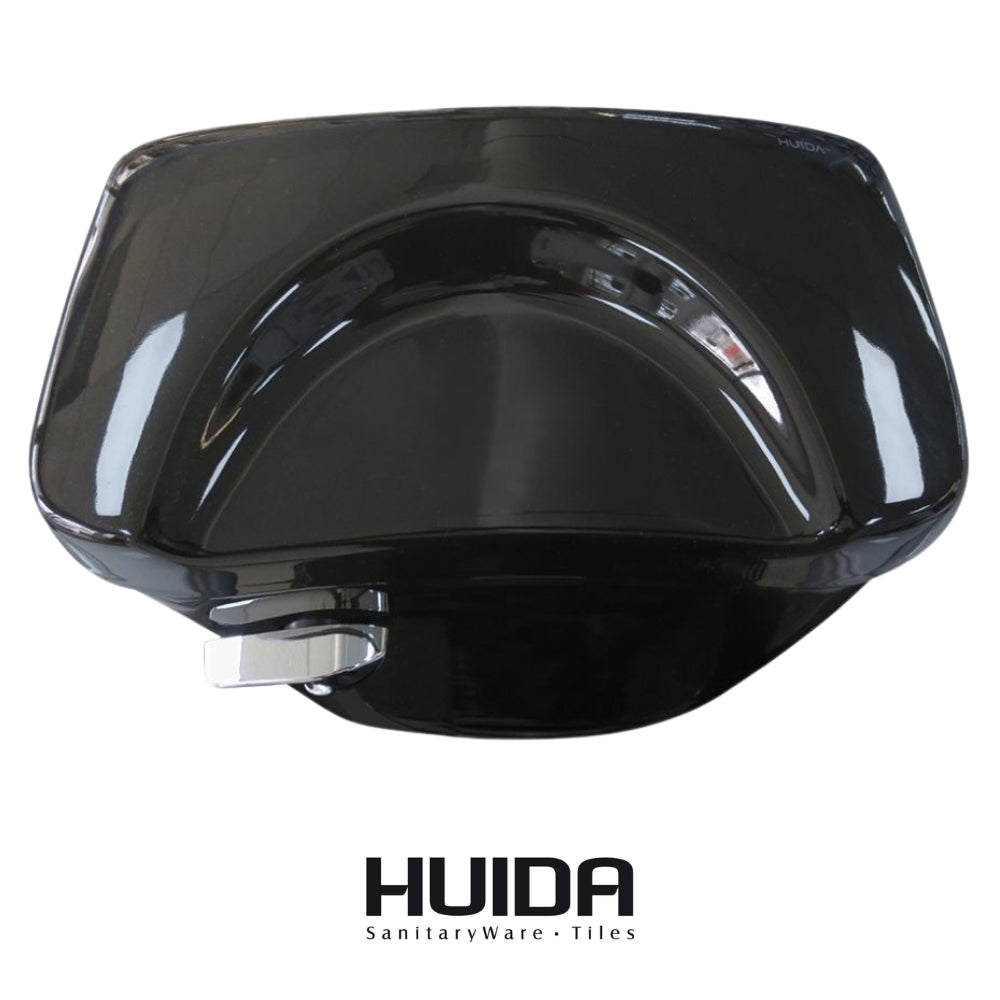 INODORO DOS PIEZAS ELONGADO COLOR NEGRO HUIDA