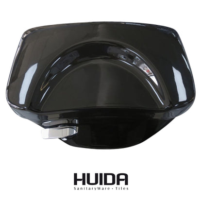 INODORO DOS PIEZAS ELONGADO COLOR NEGRO HUIDA
