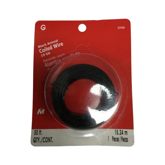 ALAMBRE RECOCIDO NEGRO 19GA X 50'