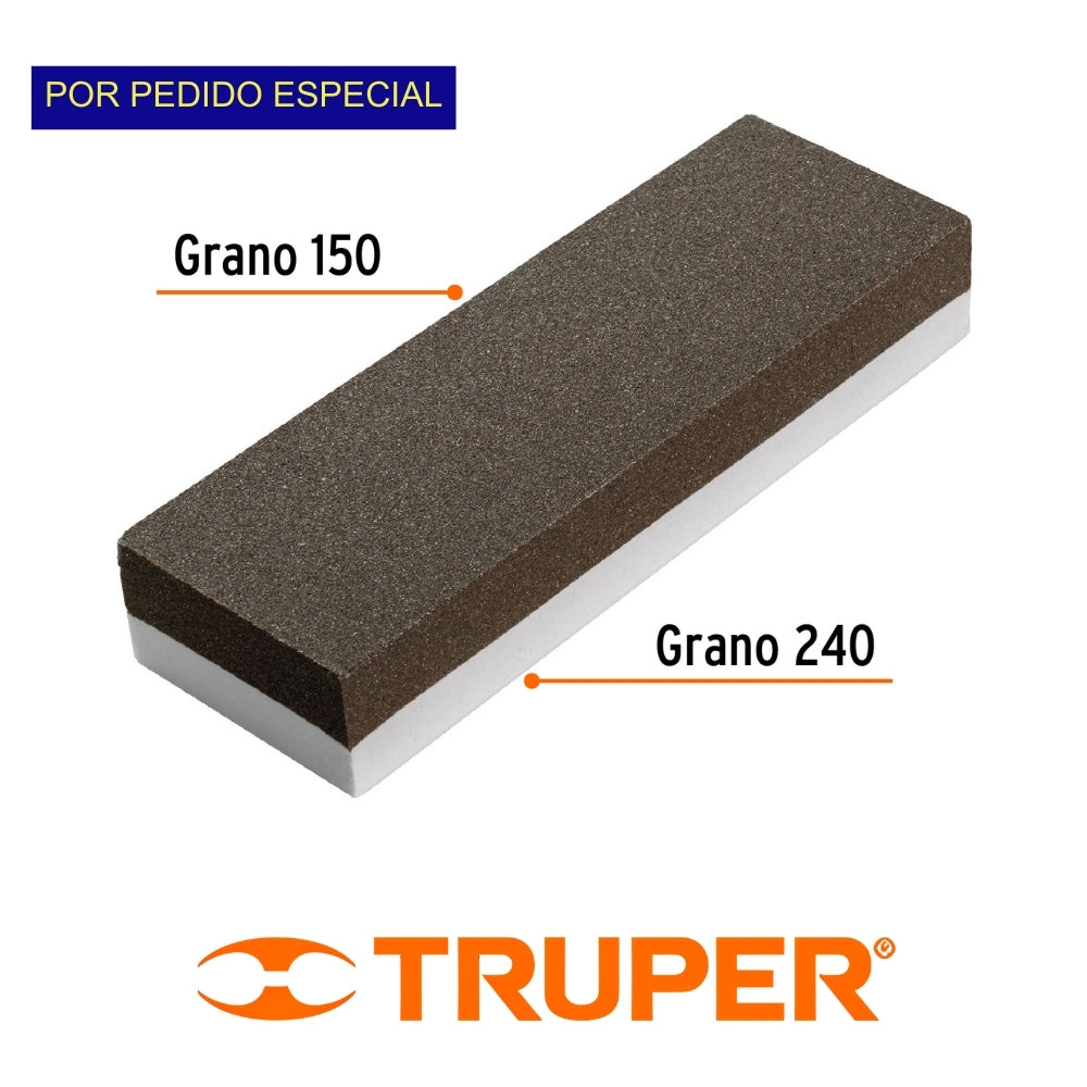 PIEDRA DE AFILAR 6 PULGADAS GRANO GRUESO 150 / GRANO FINO 240 TRUPER