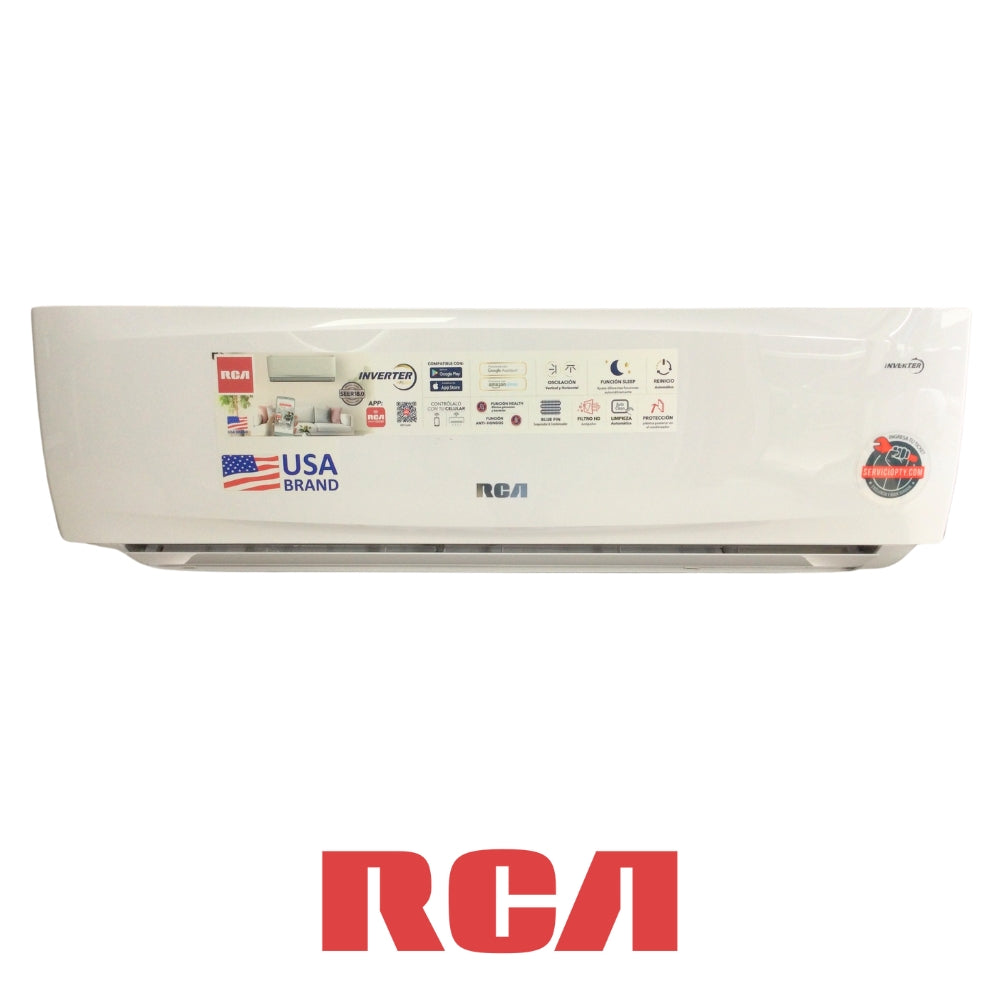 AIRE ACONDICIONADO SPLIT RCA, 18KBTU, INVERTER PLUS, WIFI, BLUETOOTH, SEER 18 RCSA1802INV