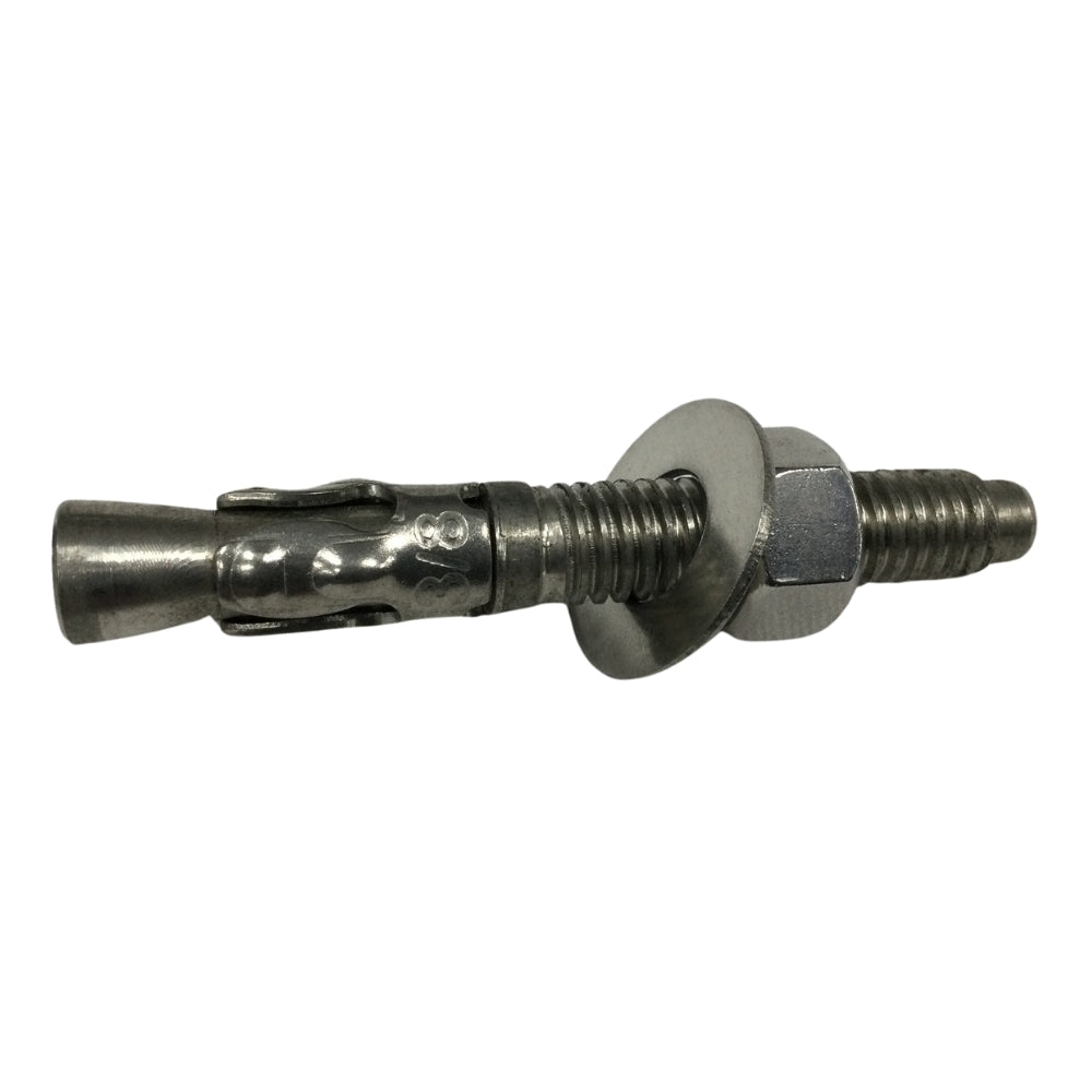 PERNO DE EXPANSION ANCLAJE DE CUÑA ACERO INOXIDABLE 3/8 x 2-3/4