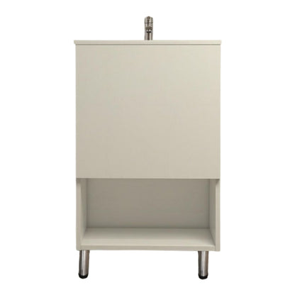 MUEBLE DE BANO CON LAVAMANOS Y GRIFERIA 1 PUERTA 0.51*0.41*0.86 M COLOR BLANCO FB18011 MOD. YKL-V002 RH