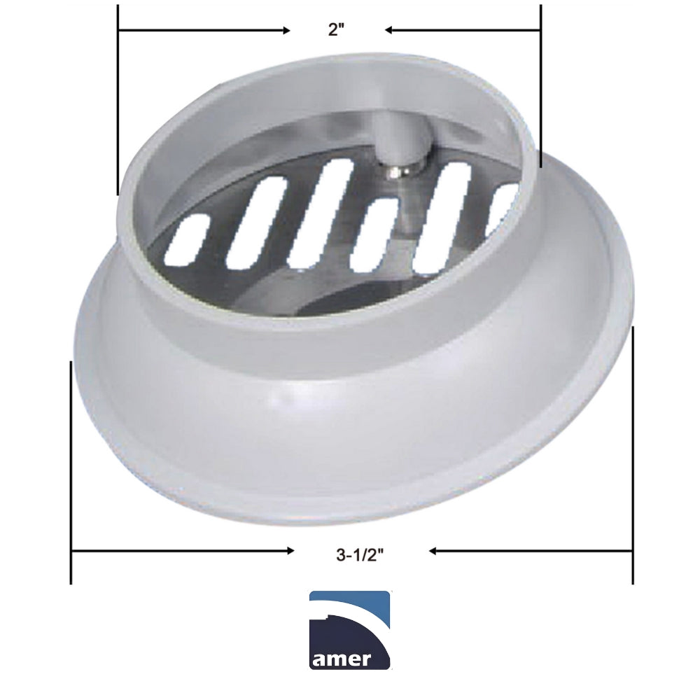 PARRILLA PLASTICA PARA BAÑO 2 PULGADAS AMER