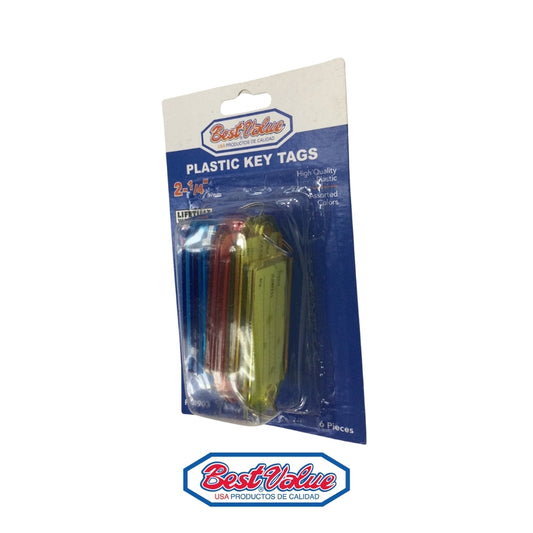 LLAVEROS PLASTICOS PESADO(BLISTER/6PCS)