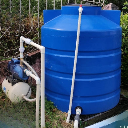 TANQUE DE RESERVA DE AGUA TRICAPA AZUL 690 GALONES (2600 LITROS) CON VALVULA