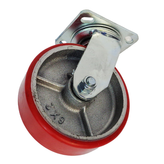 RODAJA DE POLIURETANO GIRATORIA 6 PULGADAS X 2 PULGADAS 360 KILOGRAMOS K.K. MIDAS
