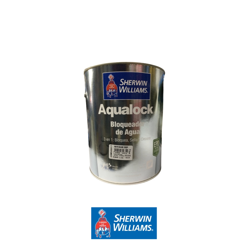 PINTURA AQUALOCK BLOQUEADOR DE AGUA MATE DEEP GL A5WSA53-1 SHERWIN WILLIAMS