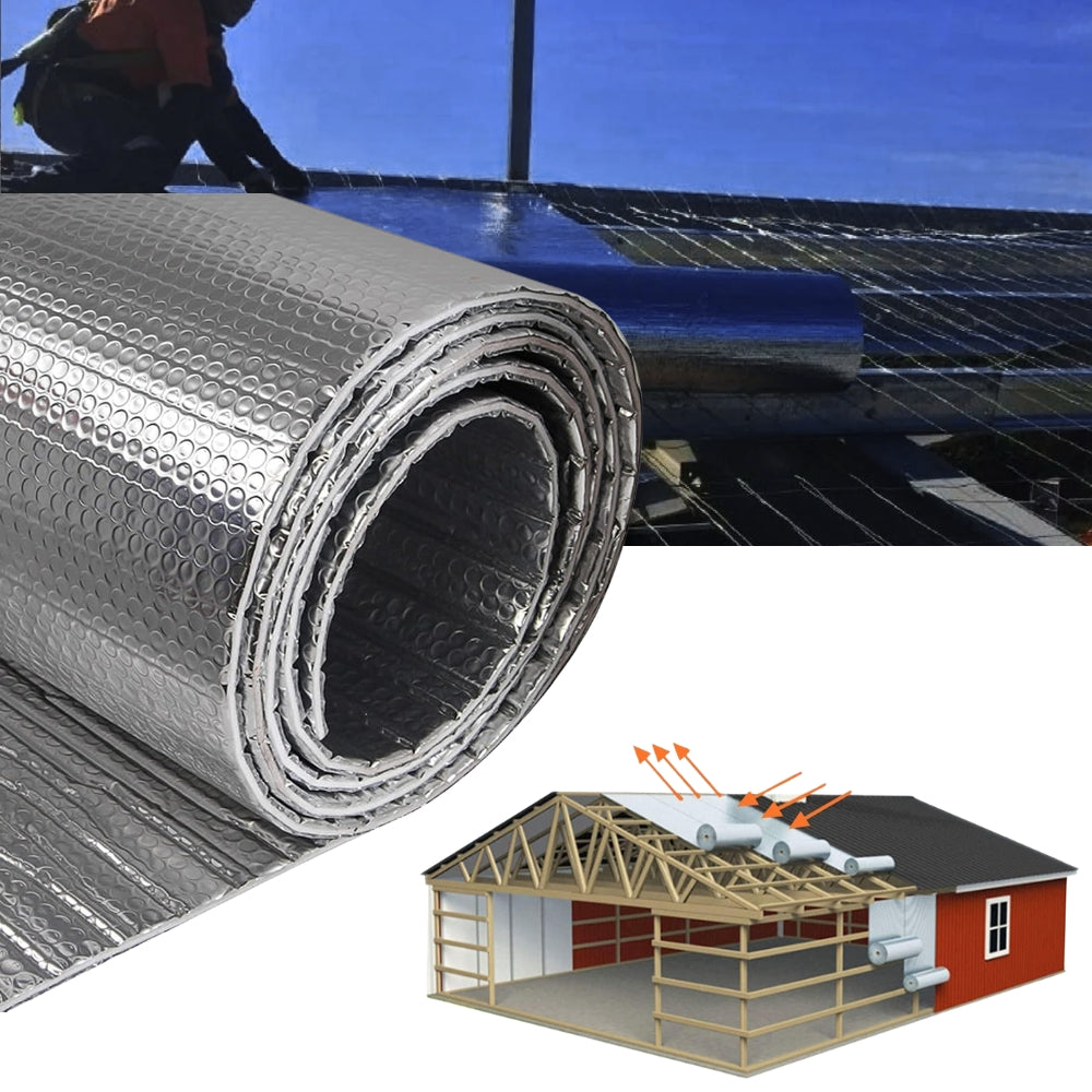 AISLANTE DOBLE BURBUJA (3/16) SUPERIOR ALUMINIO INFERIOR ALUMINIO 4 PIES X 125 PIES X 7MM ESPESOR R-SHIELD