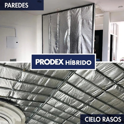 AISLANTE HIBRIDO TÉRMICO/ACÚSTICO 2 PULGADAS X 16 PULGADAS X 8´ FIBRA MINERAL PQT 4 ROLLOS PRODEX