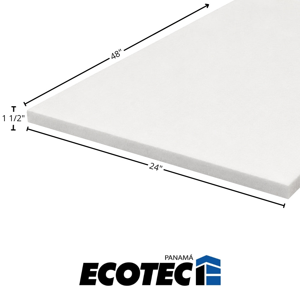 LAMINA DE FOAM TIPO F D15 1 1/2 PULGADA X 24 PULGADAS X 48 PULGADAS