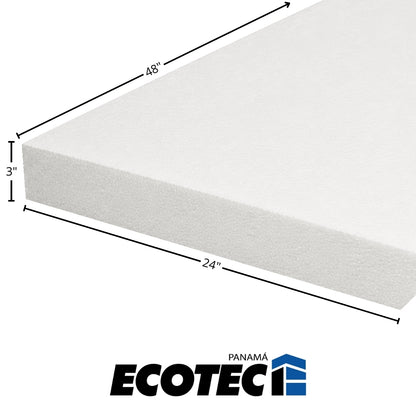 LAMINA DE FOAM TIPO F D15 3 PULGADA X 24 PULGADAS X 48 PULGADAS