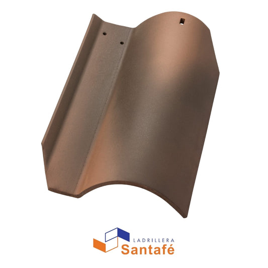 TEJA S DE ARCILLA 45,7cm x 28,6cm x 8,9cm FUME TERRACOTA SANTAFE 00000658
