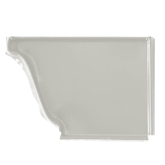 TAPA IZQUIERDA PARA CANAL DE METAL 6 PULGADAS ACABADO BLANCO
