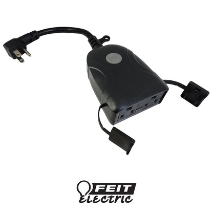 ENCHUFE INTELIGENTE DOBLE PARA EXTERIOR NEGRO 3R (3003930)