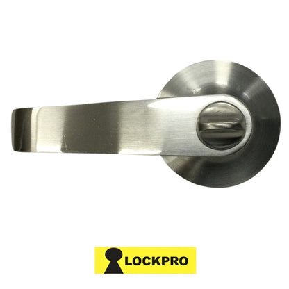 CERRADURA DE ENTRADA CON MANIJA GRADO 2 SATIN NIQUEL LLAVE/BOTON 9802 LOCKPRO