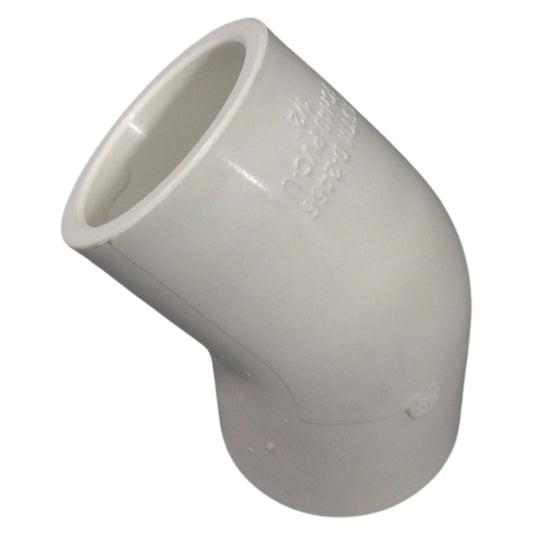 CODO 45° PVC 12 MM-1/2 PULGADAS SCH-40 C/C